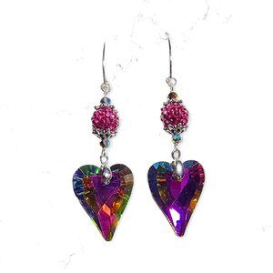 Heart Glass Earrings